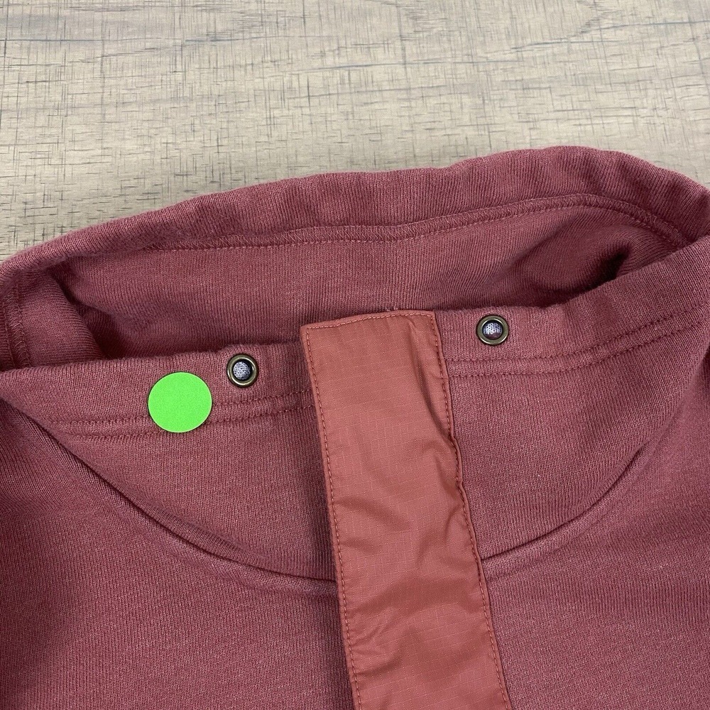 L.L. Bean Sweatshirt Womens Size M Orange Signature Organic Anorak Pocket Zip - Picture 13 of 13